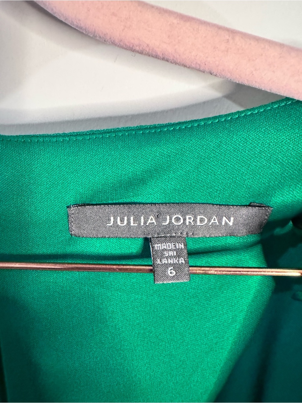 Julia Jordan Emerald Green Ruched Sheath Dress Size 6 Tulip Hem Cocktail Work - Picture 4 of 7